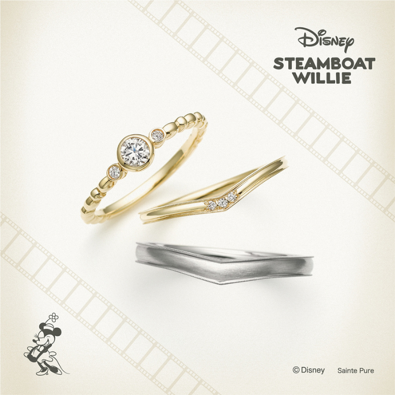 銀座・柏・直方の婚約指輪Disney STEAMBOAT WILLIE（ディズニースチームボートウィリー）_02s