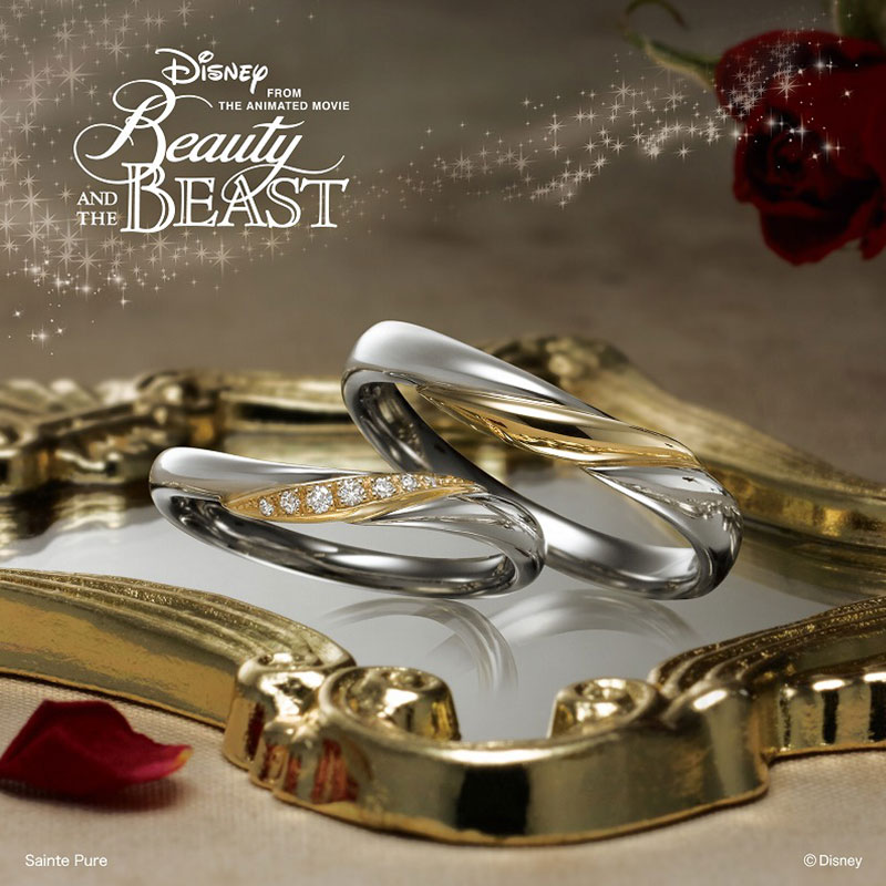 銀座・柏・直方の結婚指輪Disney Beauty and the Beast（ディズニー美女と野獣）_02s